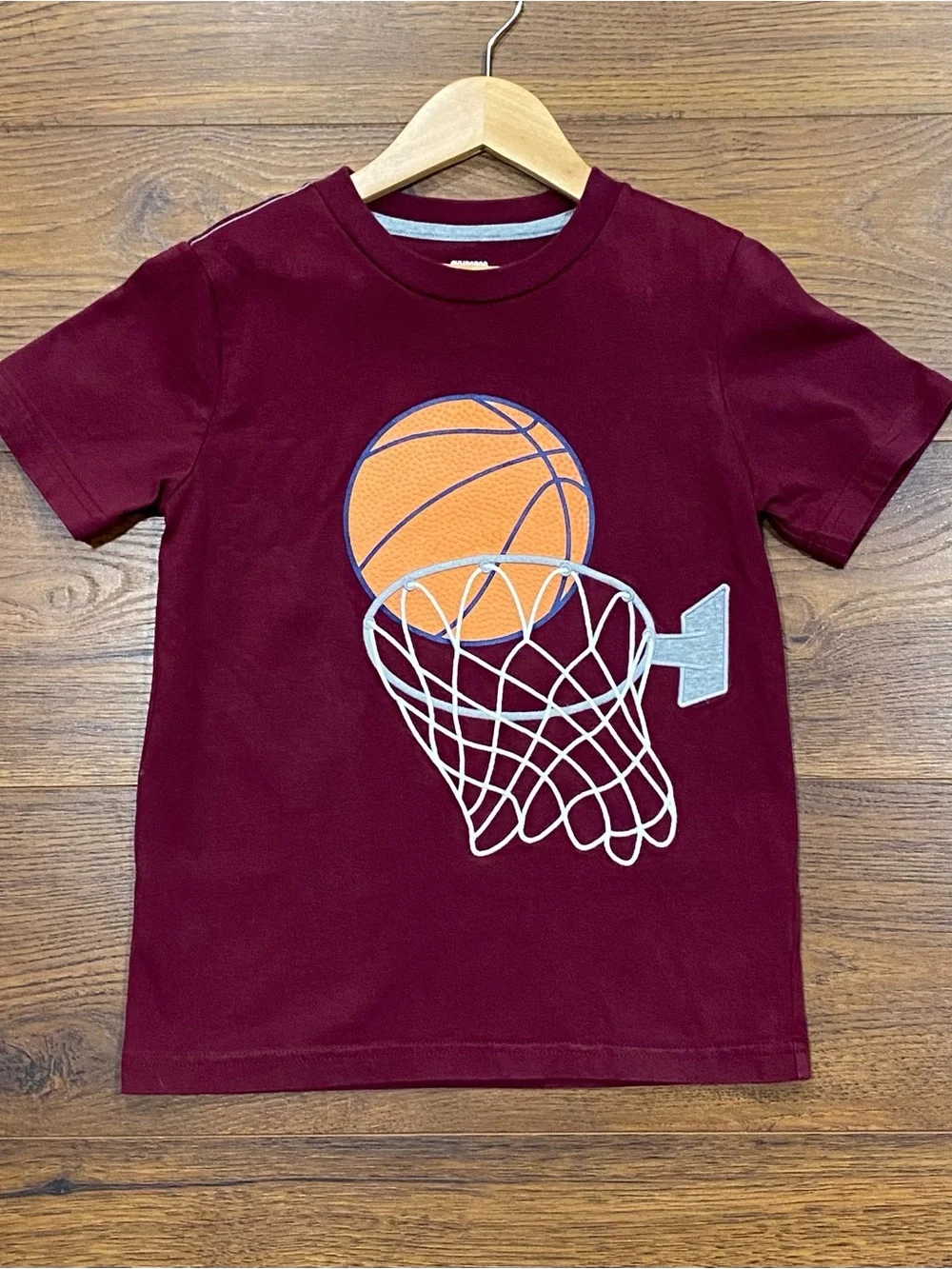 Gymboree Boys ‘Classroom Cutie’ Burgundy and Gray Basketball Short Set Size 7